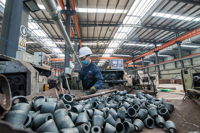 连云港网架配件-锥头加工车间